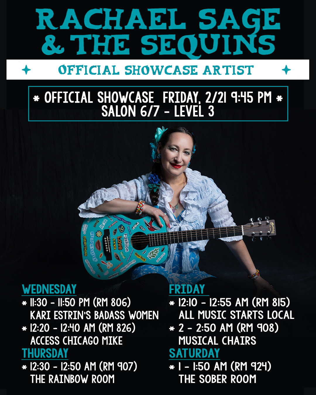 Rachael Sage & The Sequins at Folk Alliance International 2025