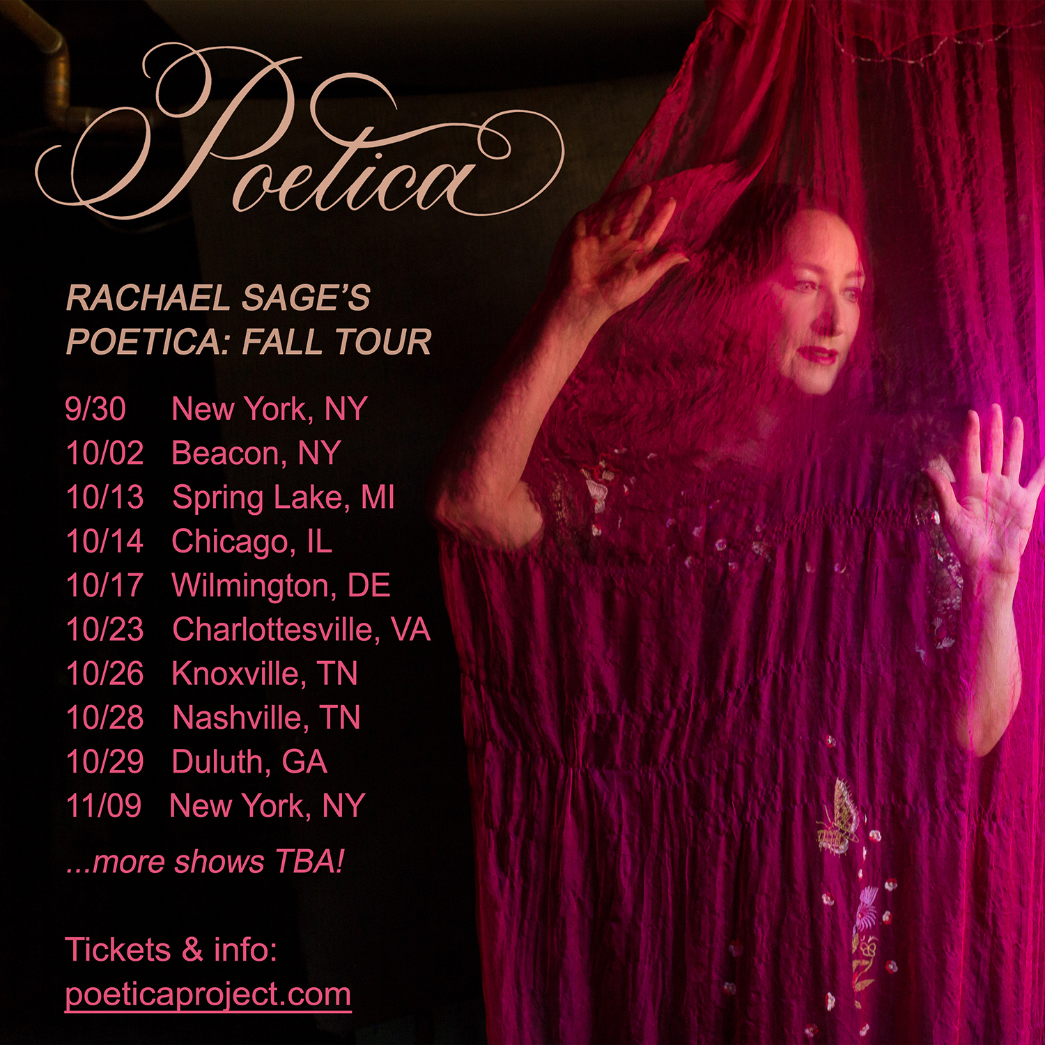 Poetica Fall Tour Dates
