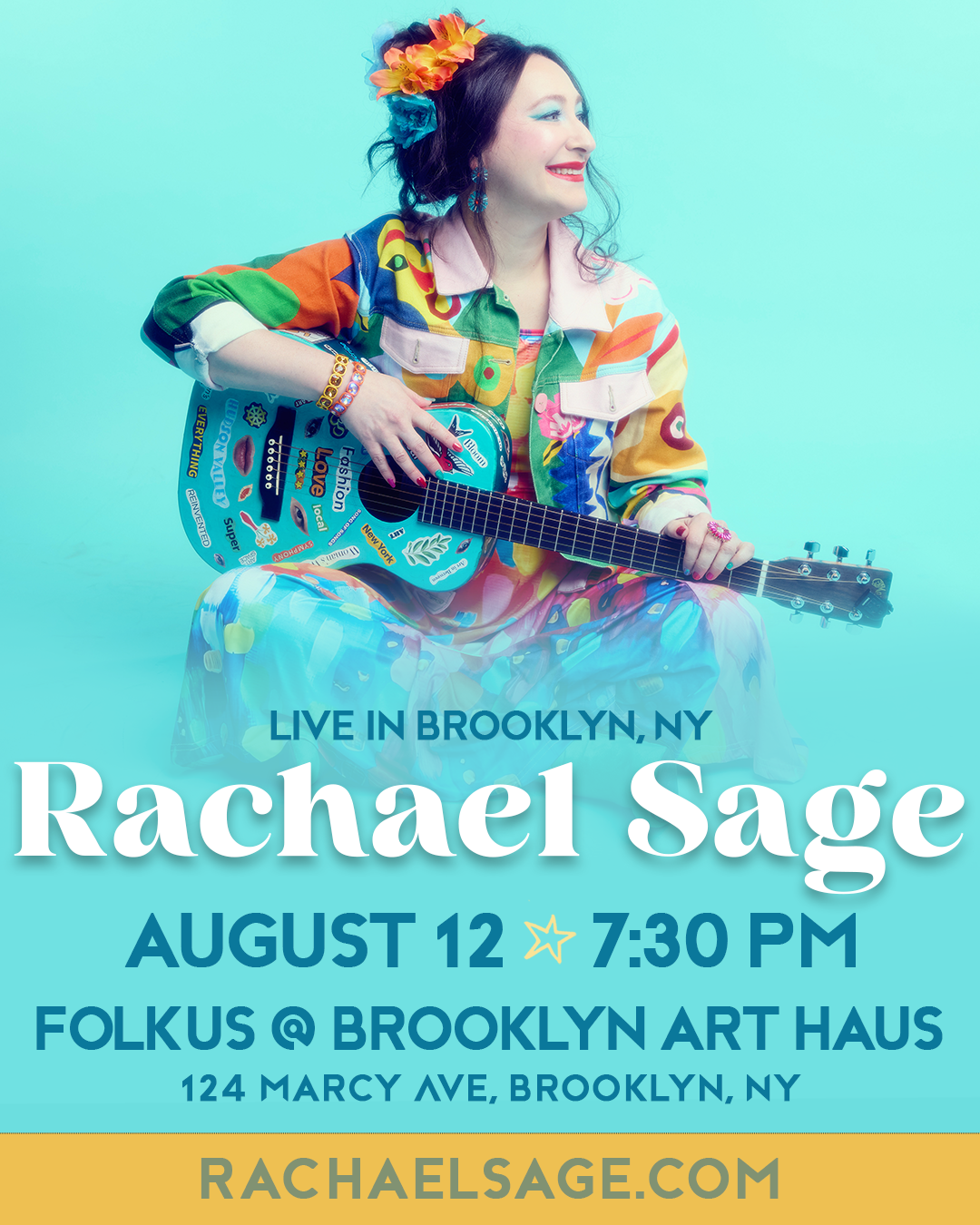Rachael Sage at Folkus Project, Brooklyn, NY August 12 2026
