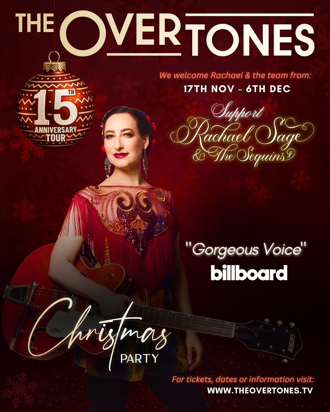 Rachael Sage Supporting The Overtones, Nov - Dec 2025